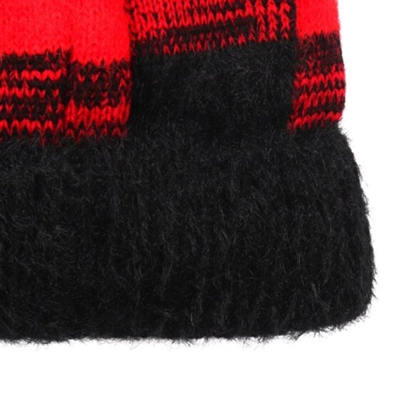 CHECKERED PRINT BEANIE WITH POM POM - Picture 6 of 6